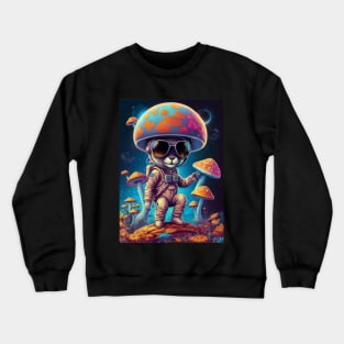 Psychedelic Dj Astronaut - Catsondrugs.com - astronaut, space, stars, galaxy, nasa, cool, planets, funny, universe, astros, astronomy, trippy, surreal, asteroidday, planet Crewneck Sweatshirt